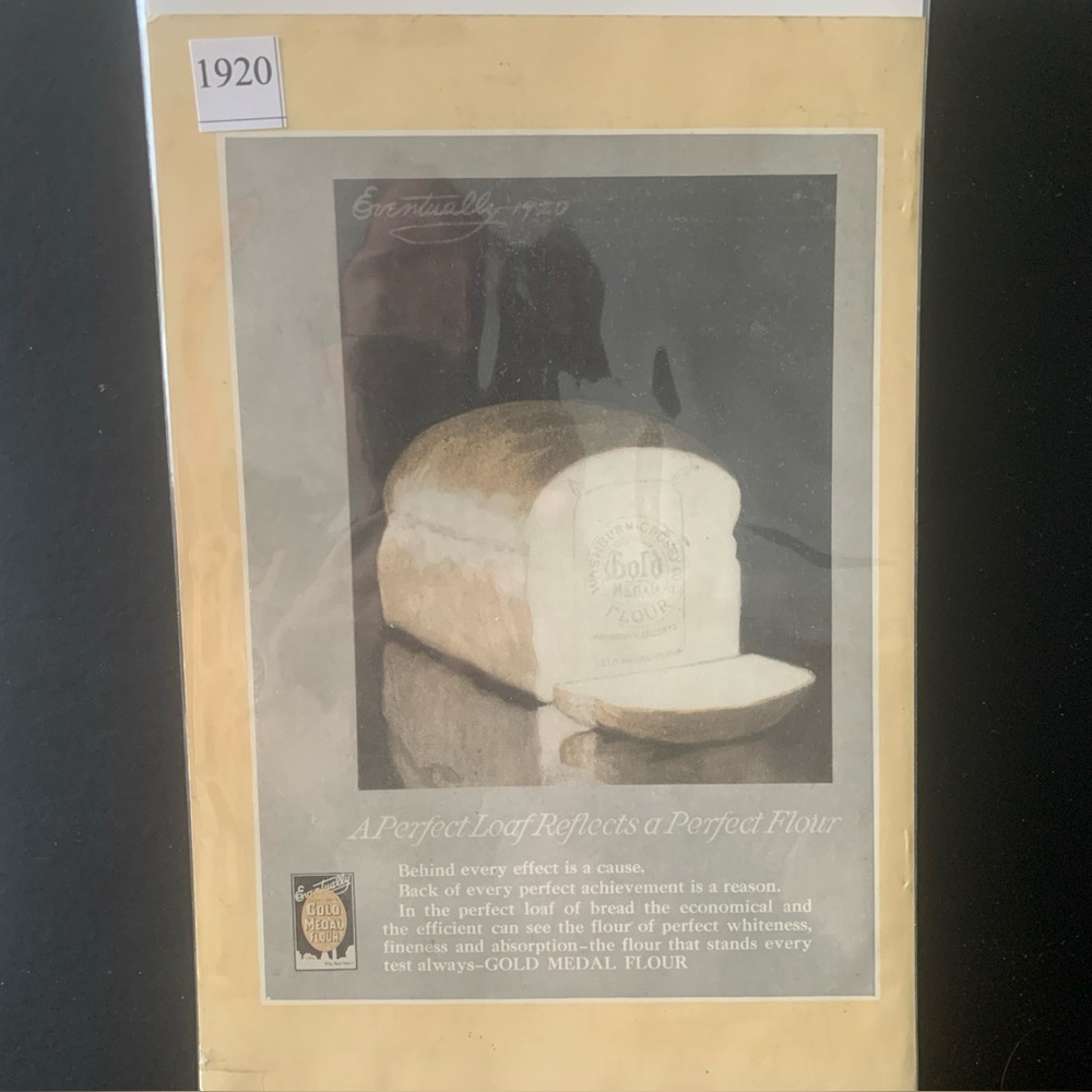 Vintage 1920 Gold Medal Flour Perfect Loaf Reflects Ad Advertisement